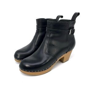 HASBEENS Toffel Leather Clog Boots Black 37